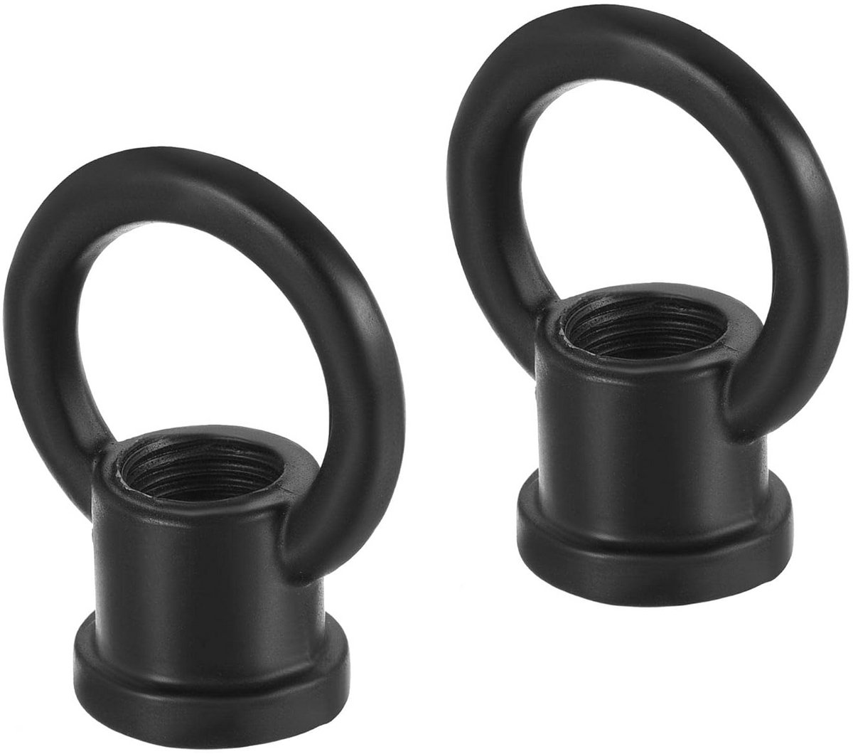 Oogmoeren voor Hanglampen - Zwart, 2 Stuks, 15 kg Max. Belasting, M10 Schroefdraad, 29 x 3