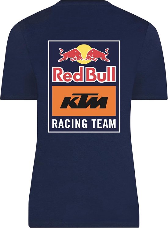 Dames T-Shirt met Grote Rugprint - Sportief Navy Blauw Katoenmix — afbeelding 2