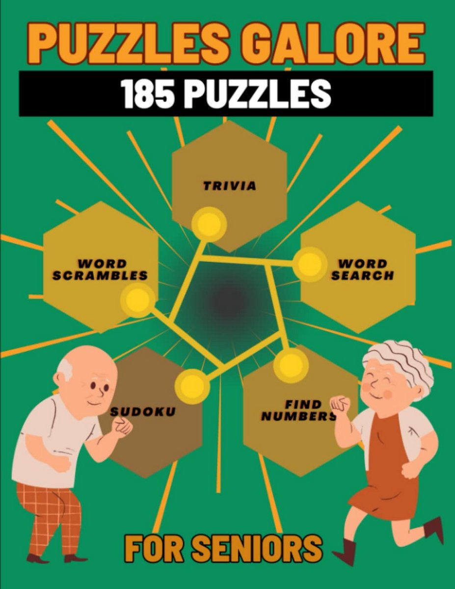 Grote Letter Puzzelboek voor Senioren: Trivia, Zoekwoord, Sudoku en Meer
