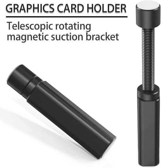 2 Stuks Verstelbare Aluminium GPU-Houder – Magnetische Basis, Hoogte 49-80 Mm & 74-120 Mm, Anti-Slip