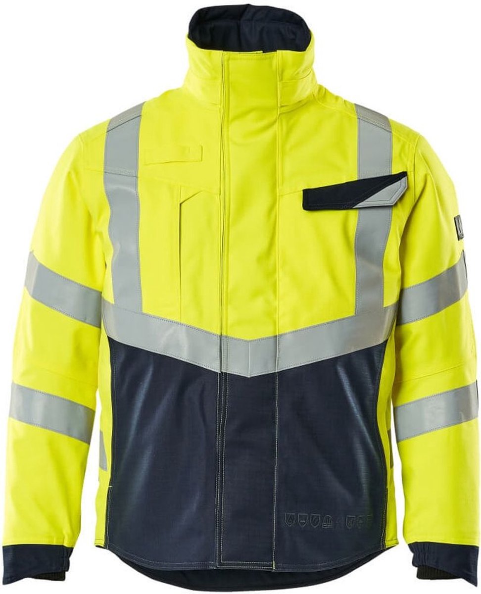 Mascot Multisafe Winterjas 19835-217 hi-vis /donkermarine Geel