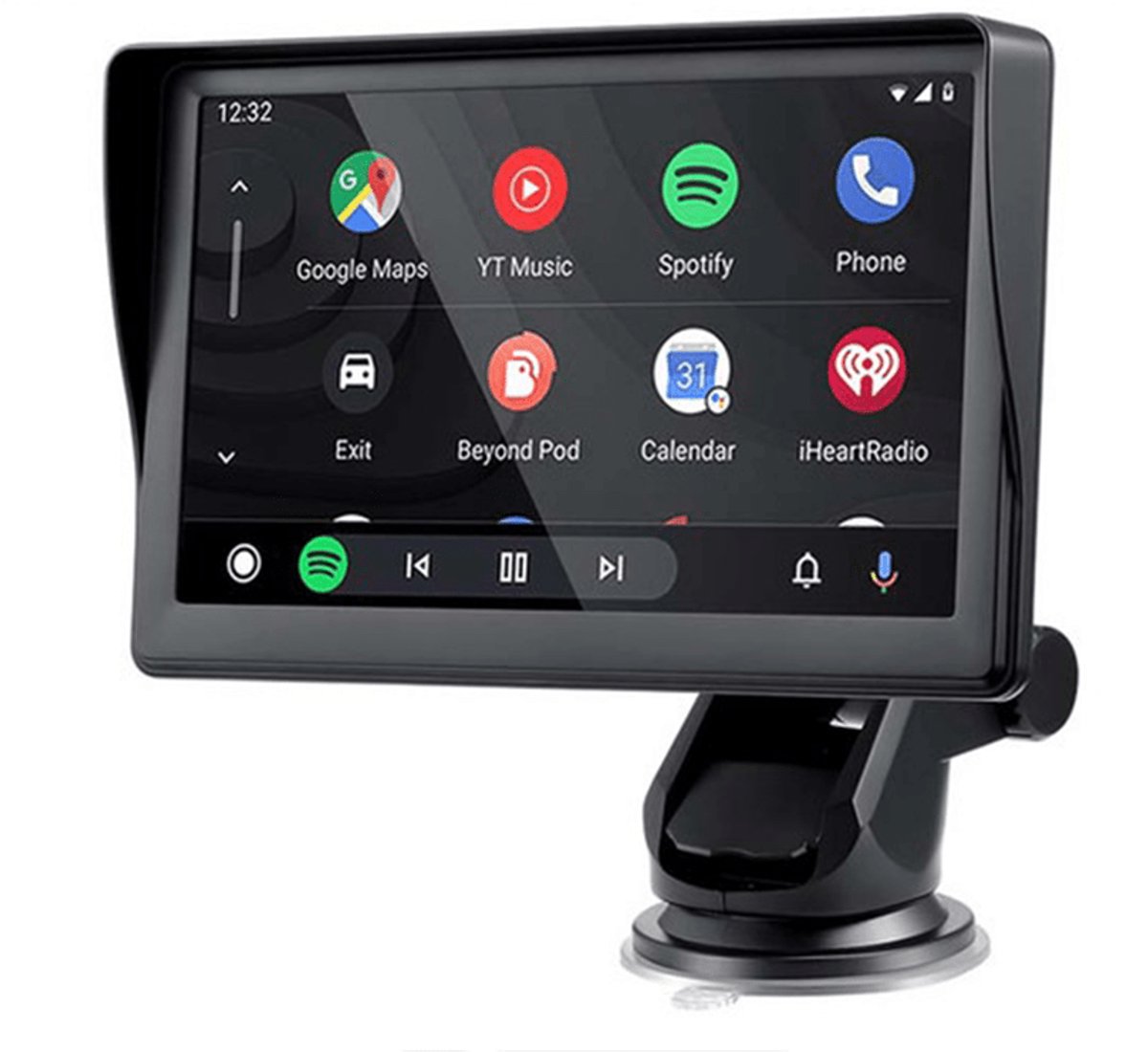 VCTparts Smart Navigatiesysteem Touchscreen Scherm met Zuignap 7inch Scherm [Draadloos Apple Carplay & Android Auto]