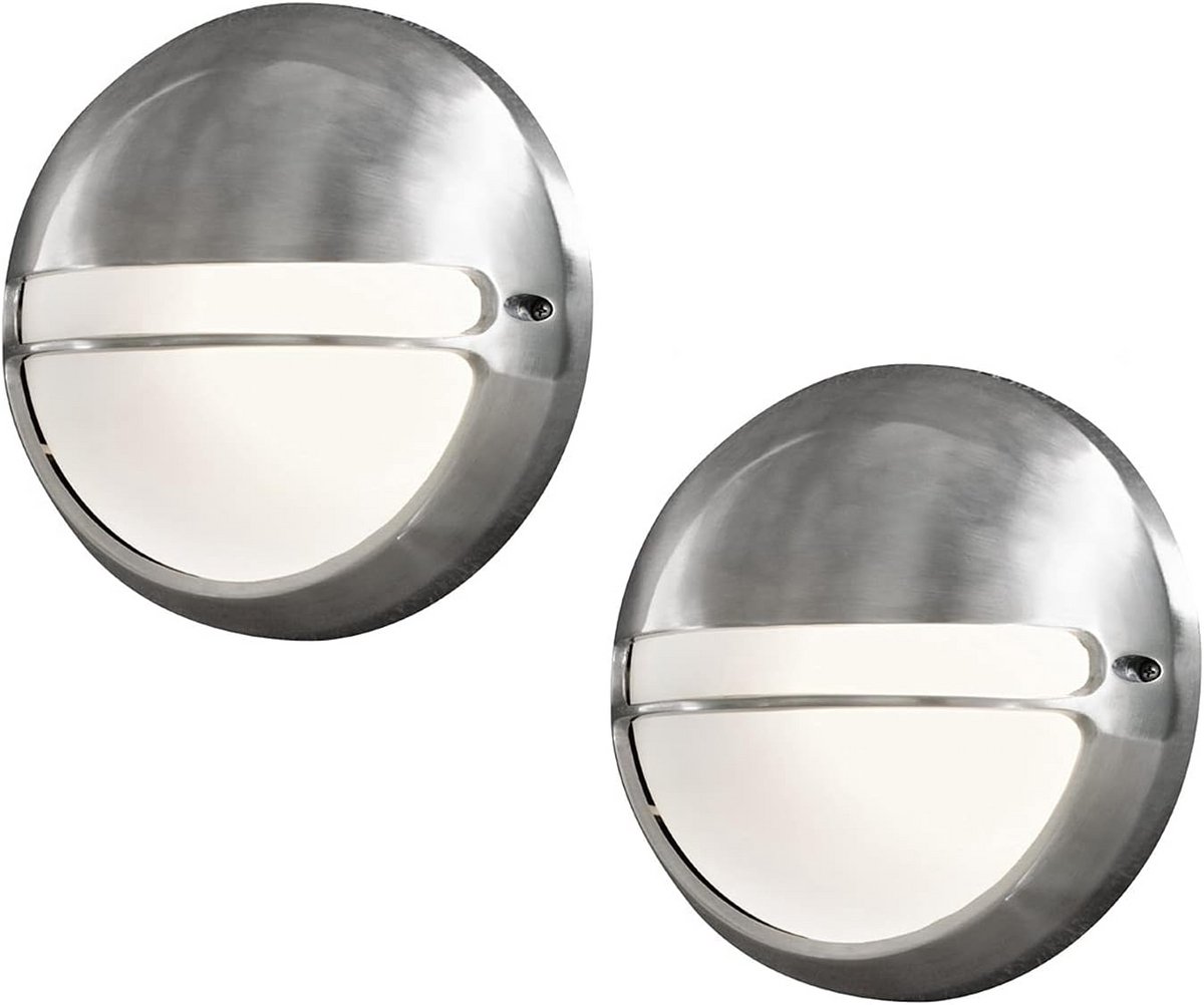 Dimbare Ronde Buitenwandlampen Set van 2 IP44 Modern Aluminium