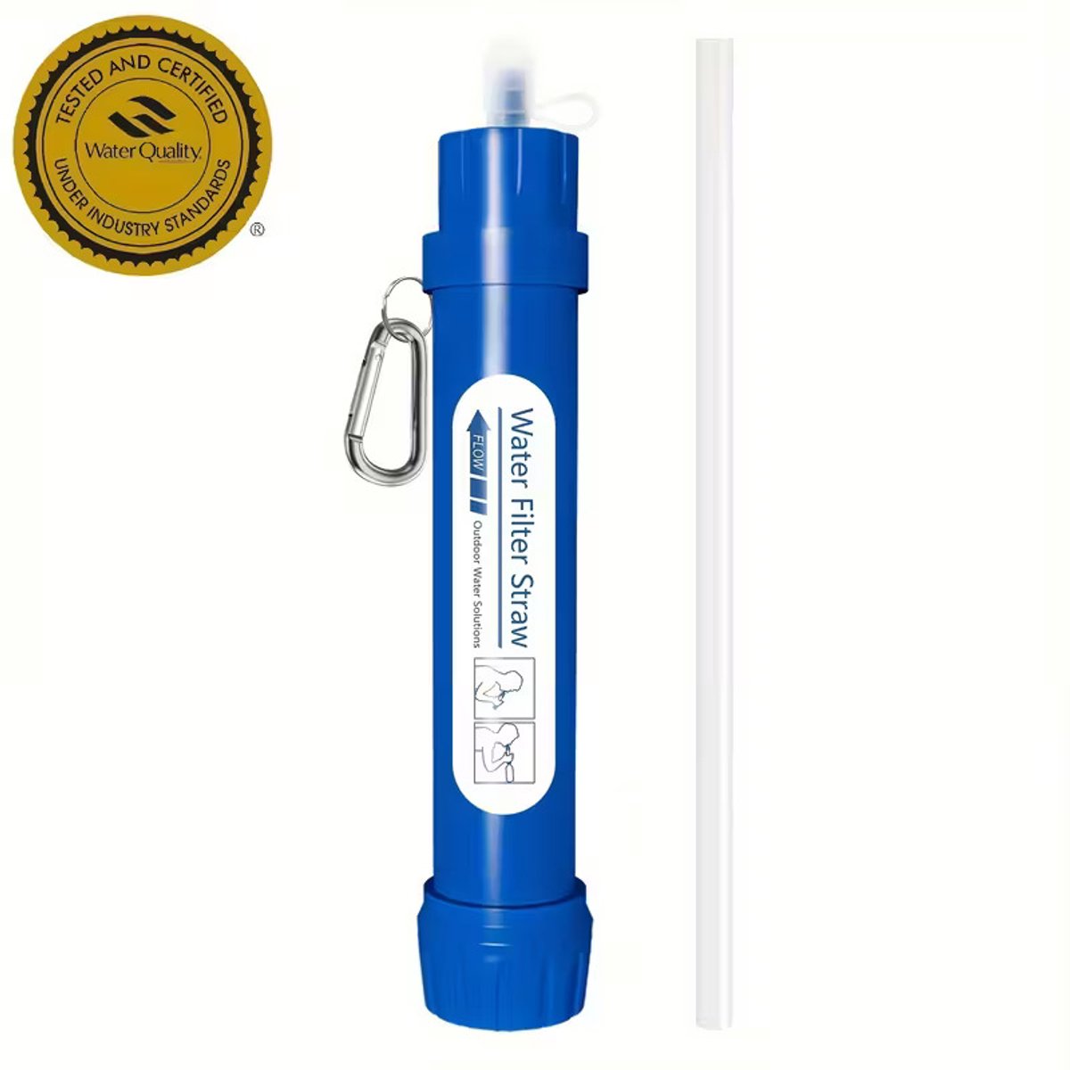 Draagbare Waterfilter Rietje – Compact & Duurzaam voor Kamperen, Wandelen & Reizen