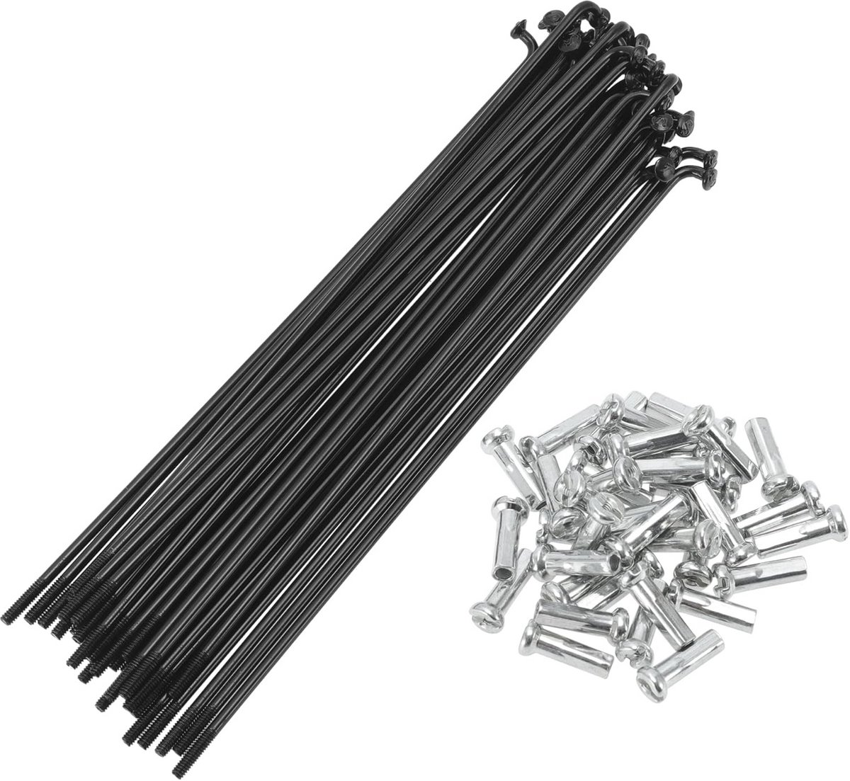 Universele Fiets Spaken 14G 131Mm Koolstofstaal Zwart