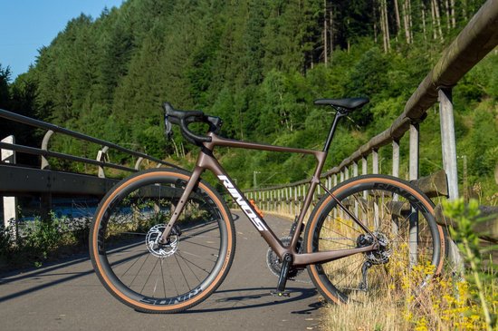 Rinos Sandman8.0 Carbon Gravel - met SHIMANO Di2 - 24 versnellingen en schijfremmen - lichte fiets voor dames en heren - 700 x 40C - koffiebrun S van Rinos — afbeelding 5