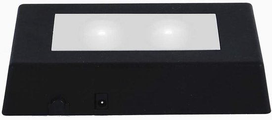 Socle lumineux LED pour œuvres d'art en cristal de verre avec interrupteur tactile