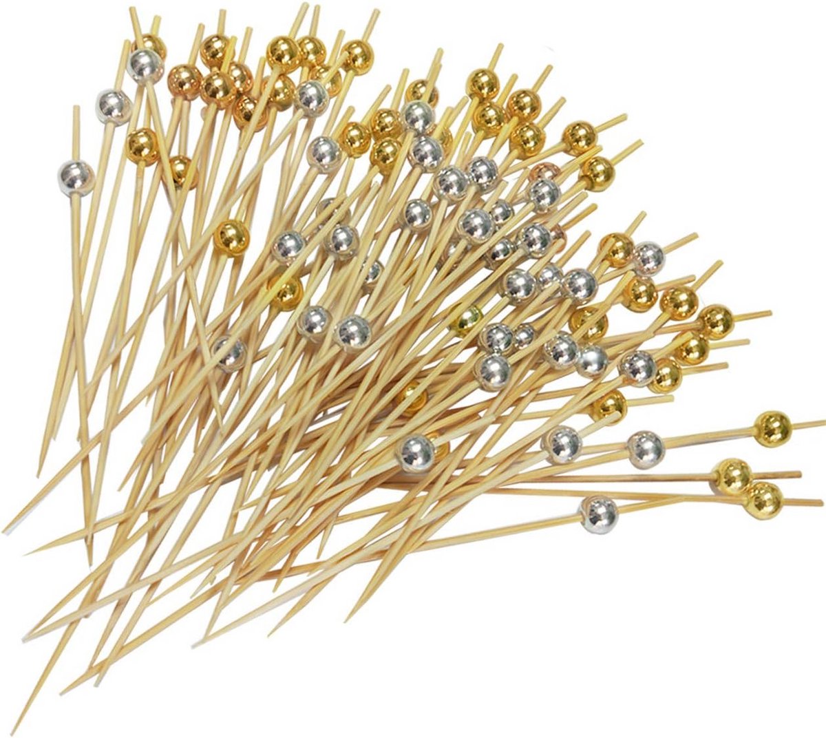 Bamboe Cocktailprikkers voor Snack en Feestbenodigdheden - 100 Stuks 12 cm