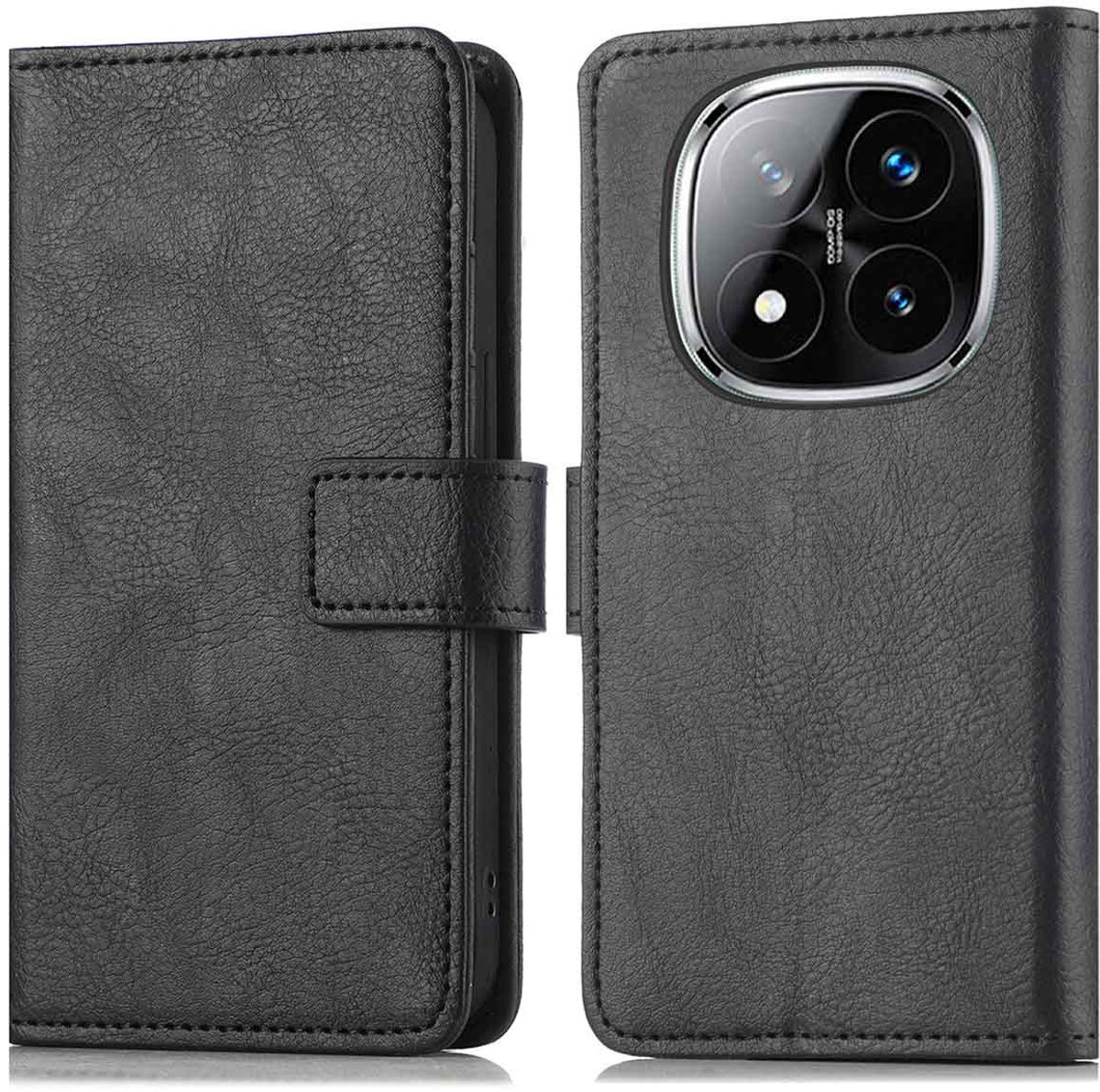 imoshion Hoesje - Geschikt voor Xiaomi Redmi Note 14 Pro 5G - Luxe Bookcase - Zwart