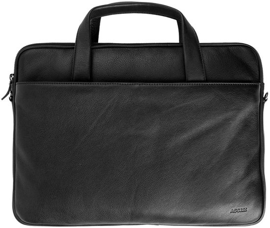 Fa.Volmer black mens leather business bag for notebook type:#Bag16208