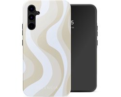 Coque Selencia - Compatible avec Samsung Galaxy A34 (5G) - Coque arrière Vivid - Desert Waves Beige