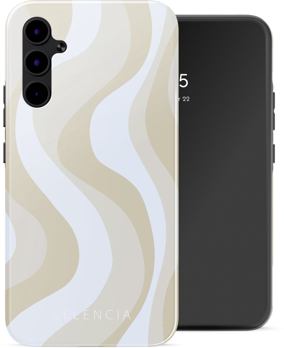 Selencia Hoesje - Geschikt voor Samsung Galaxy A34 (5G) - Backcover - Desert Waves Beige