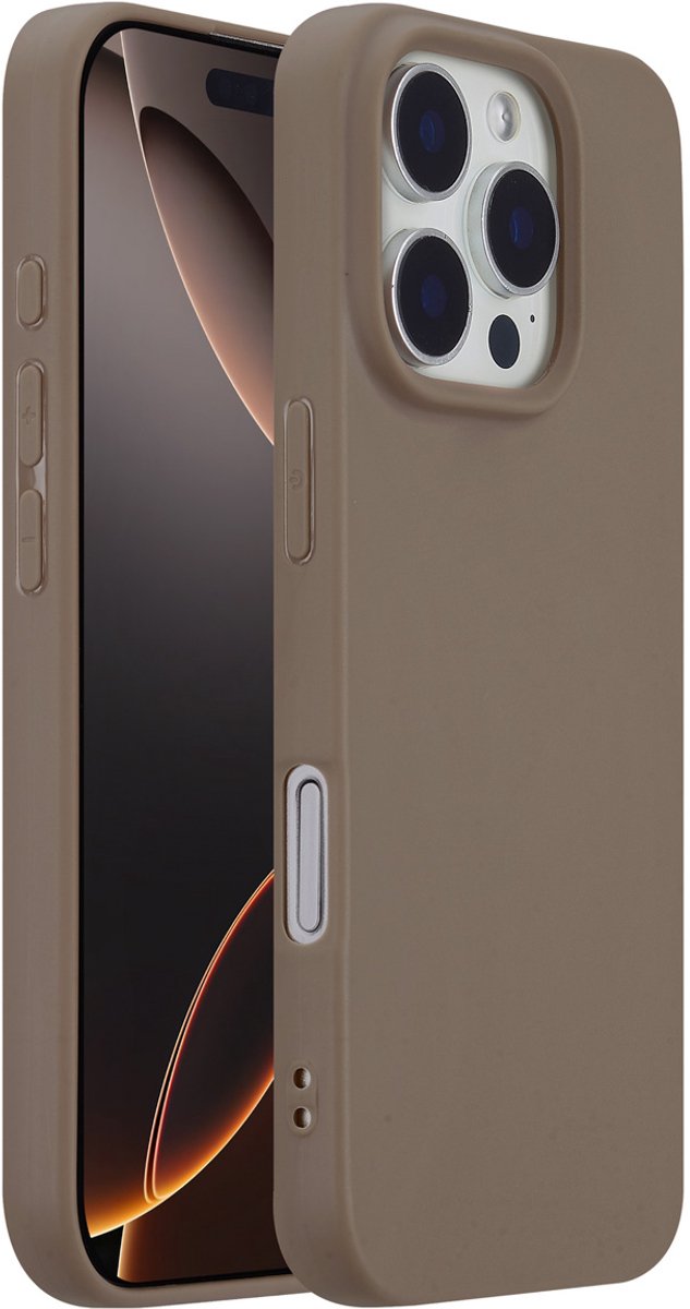 imoshion Hoesje - Geschikt voor Apple iPhone 16 Pro - Color Backcover - Bruin