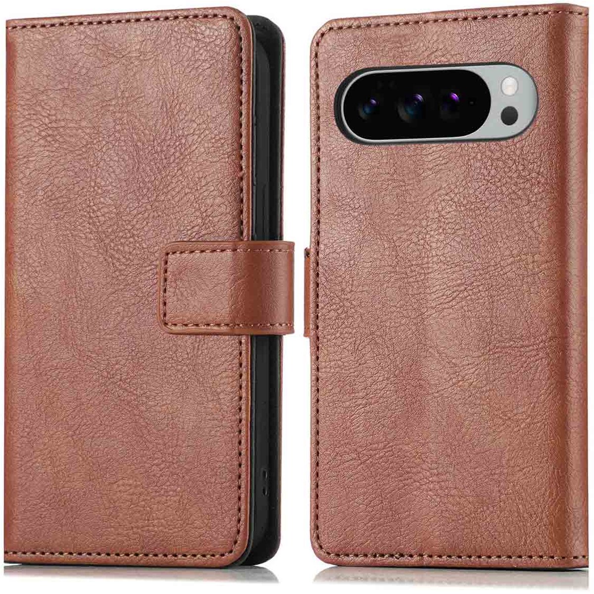 imoshion Hoesje - Geschikt voor Google Pixel 10 Pro XL - Luxe Bookcase - Bruin