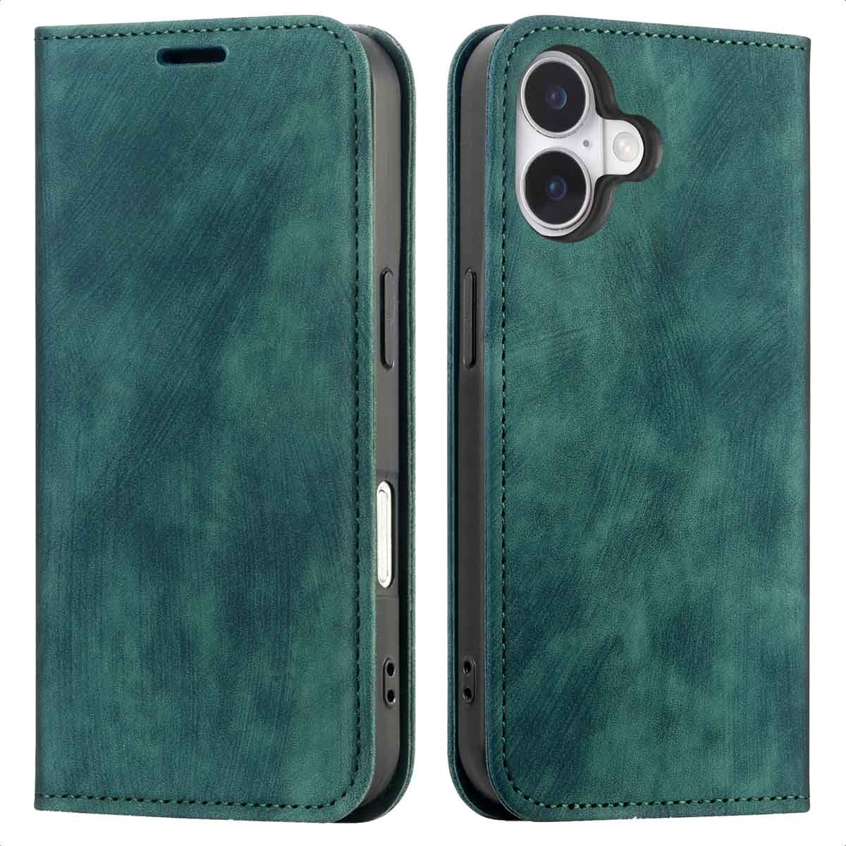 imoshion Hoesje - Geschikt voor Apple iPhone 16 - Slim Bookcase - Groen
