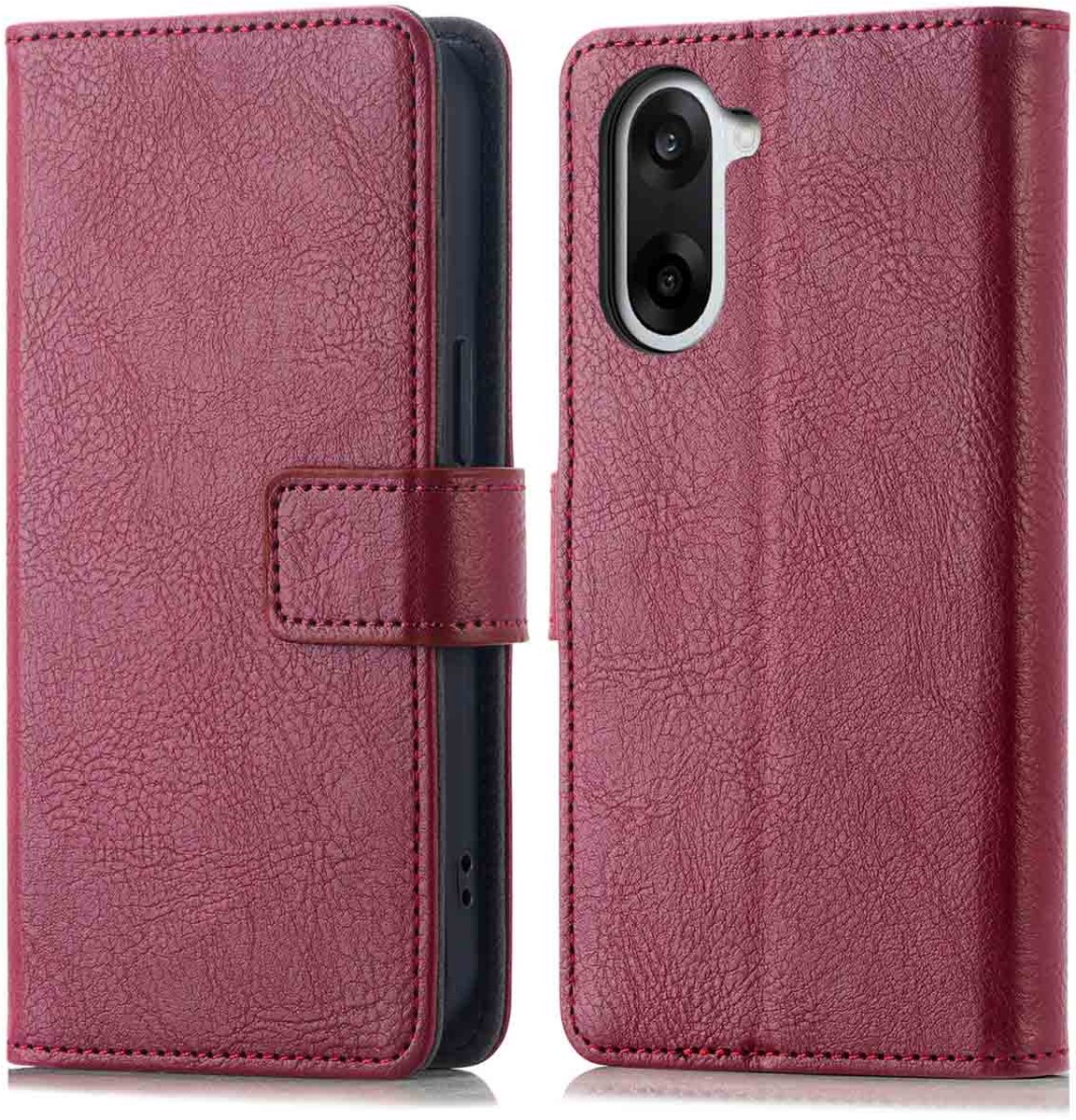 imoshion Hoesje - Geschikt voor OnePlus Nord CE5 - Luxe Bookcase - Bordeaux