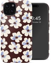Selencia Hoesje - Geschikt voor Apple iPhone 15 - Backcover geschikt voor MagSafe - Choco Flower Pop