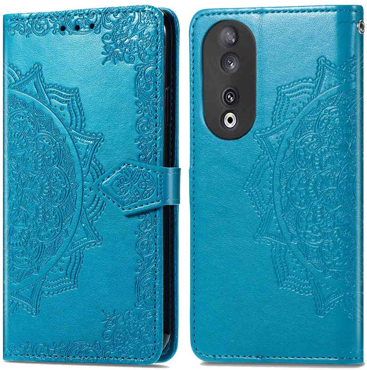 imoshion Hoesje - Geschikt voor Honor 90 - Mandala Bookcase - Turquoise