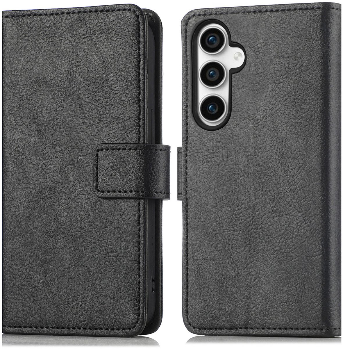 imoshion Hoesje - Geschikt voor Samsung Galaxy S23 FE - Luxe Bookcase - Zwart