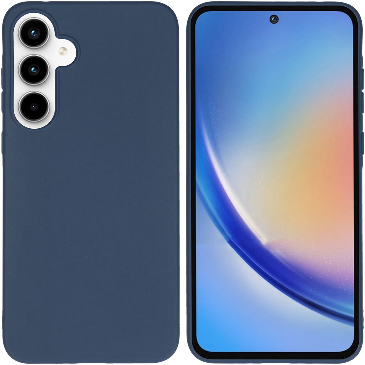 imoshion Hoesje - Geschikt voor Samsung Galaxy A35 - Color Backcover - Donkerblauw
