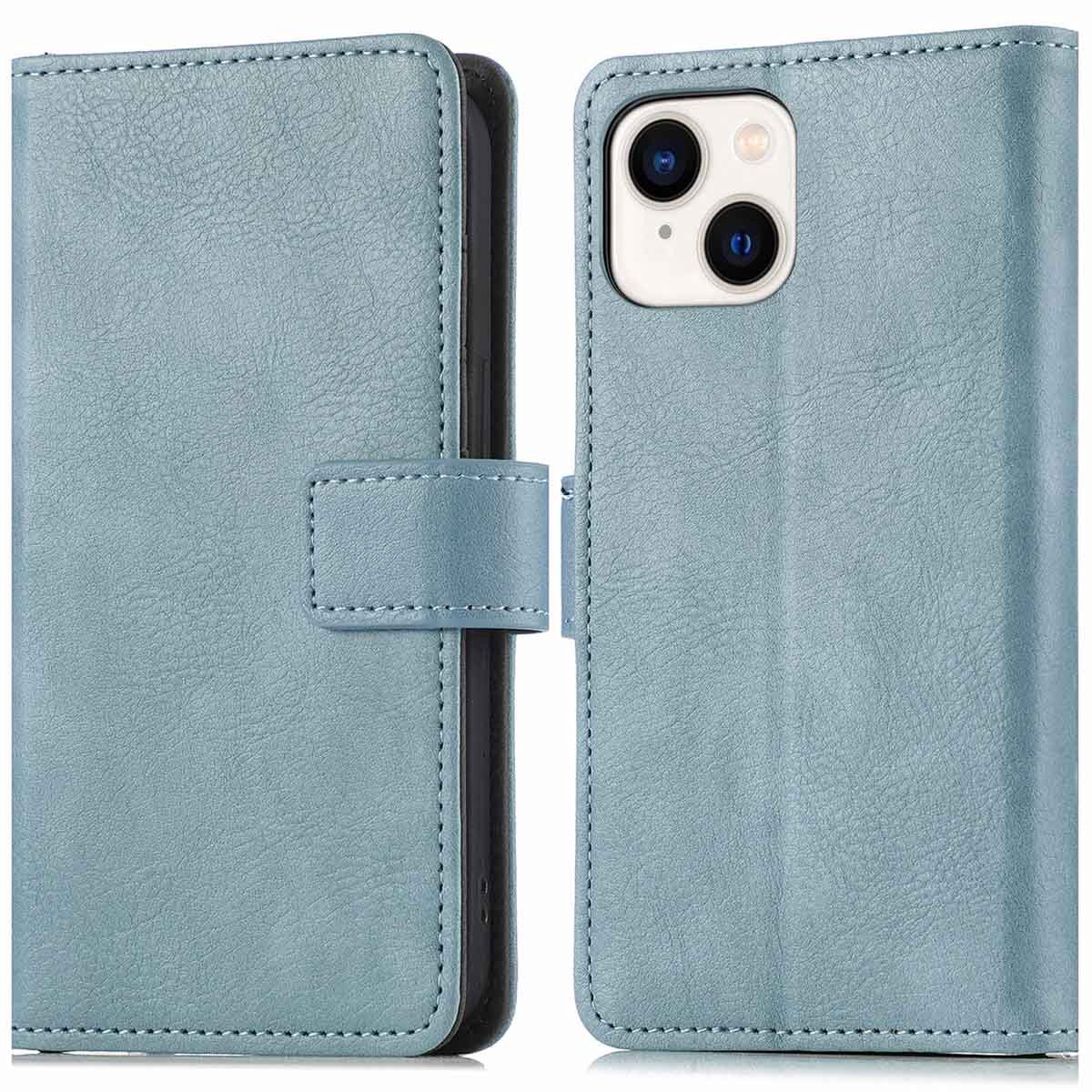imoshion Hoesje - Geschikt voor Apple iPhone 15 Plus - Luxe Bookcase - Lichtblauw