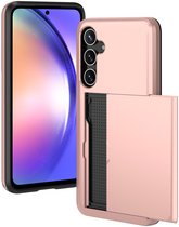 imoshion Hoesje met Pasjeshouder - Geschikt voor Samsung Galaxy A55 (5G) - Rosé Goud