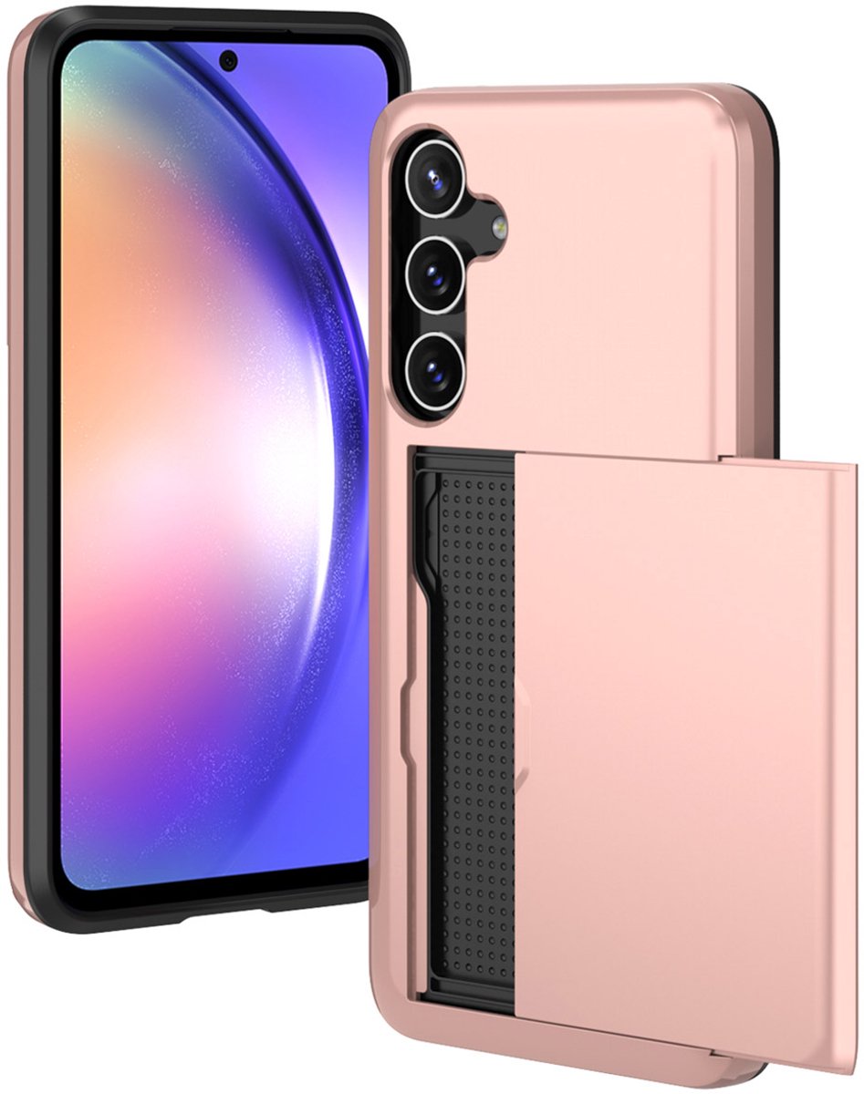 imoshion Hoesje met Pasjeshouder - Geschikt voor Samsung Galaxy A55 (5G) - Rosé Goud