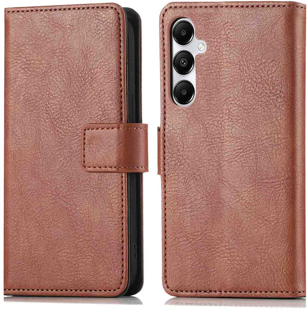 imoshion Hoesje - Geschikt voor Samsung Galaxy A35 - Luxe Bookcase - Bruin