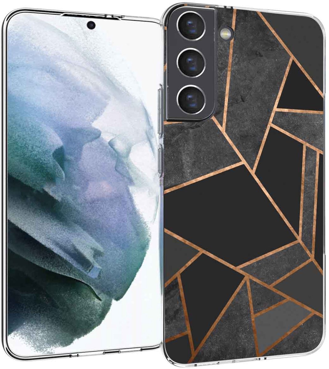 imoshion Hoesje - Geschikt voor Samsung Galaxy S22 Plus - Design hoesje - Black Graphic