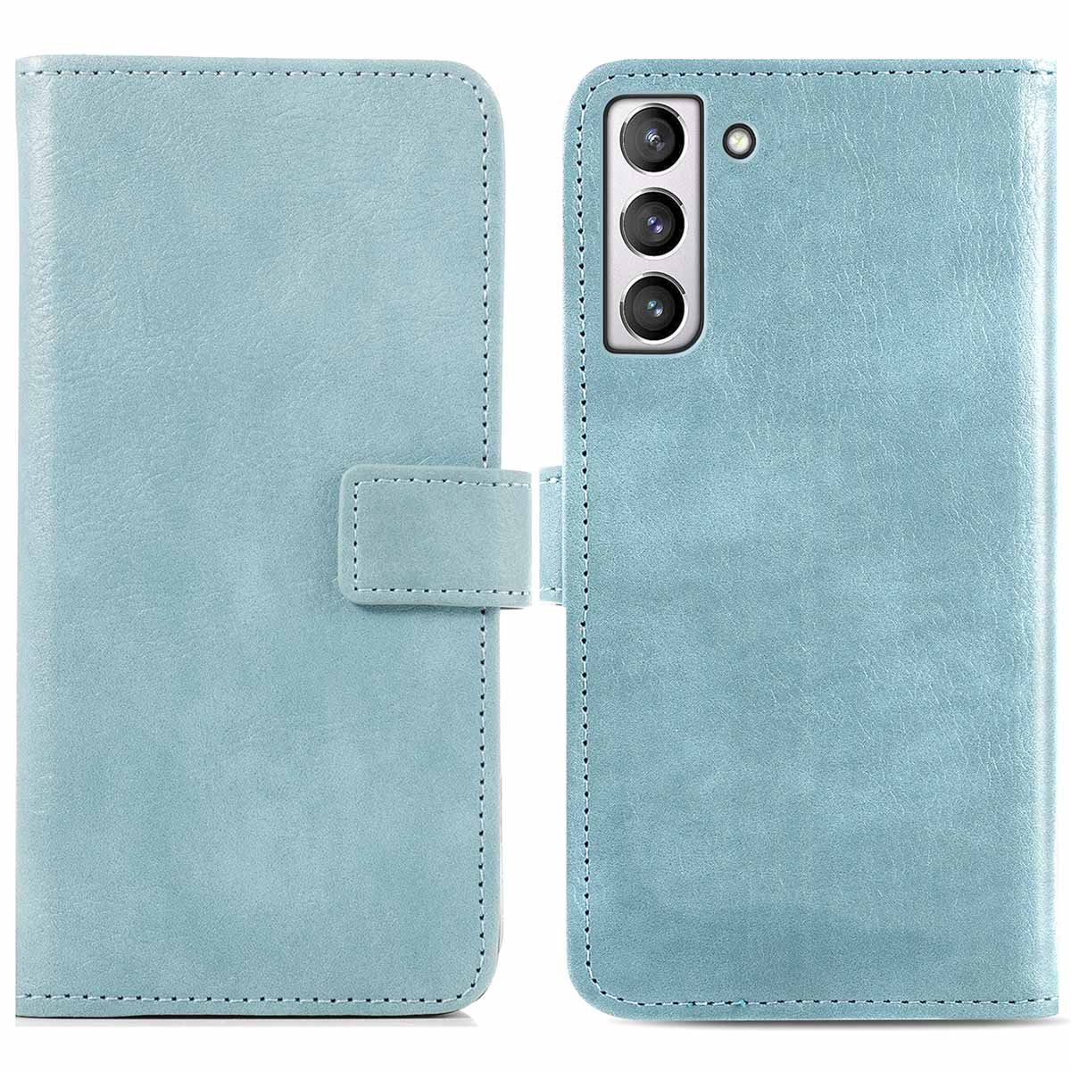imoshion Hoesje - Geschikt voor Samsung Galaxy S21 FE - Luxe Bookcase - Lichtblauw