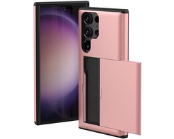 imoshion Hoesje met Pasjeshouder - Geschikt voor Samsung Galaxy S23 Ultra - Rosé Goud