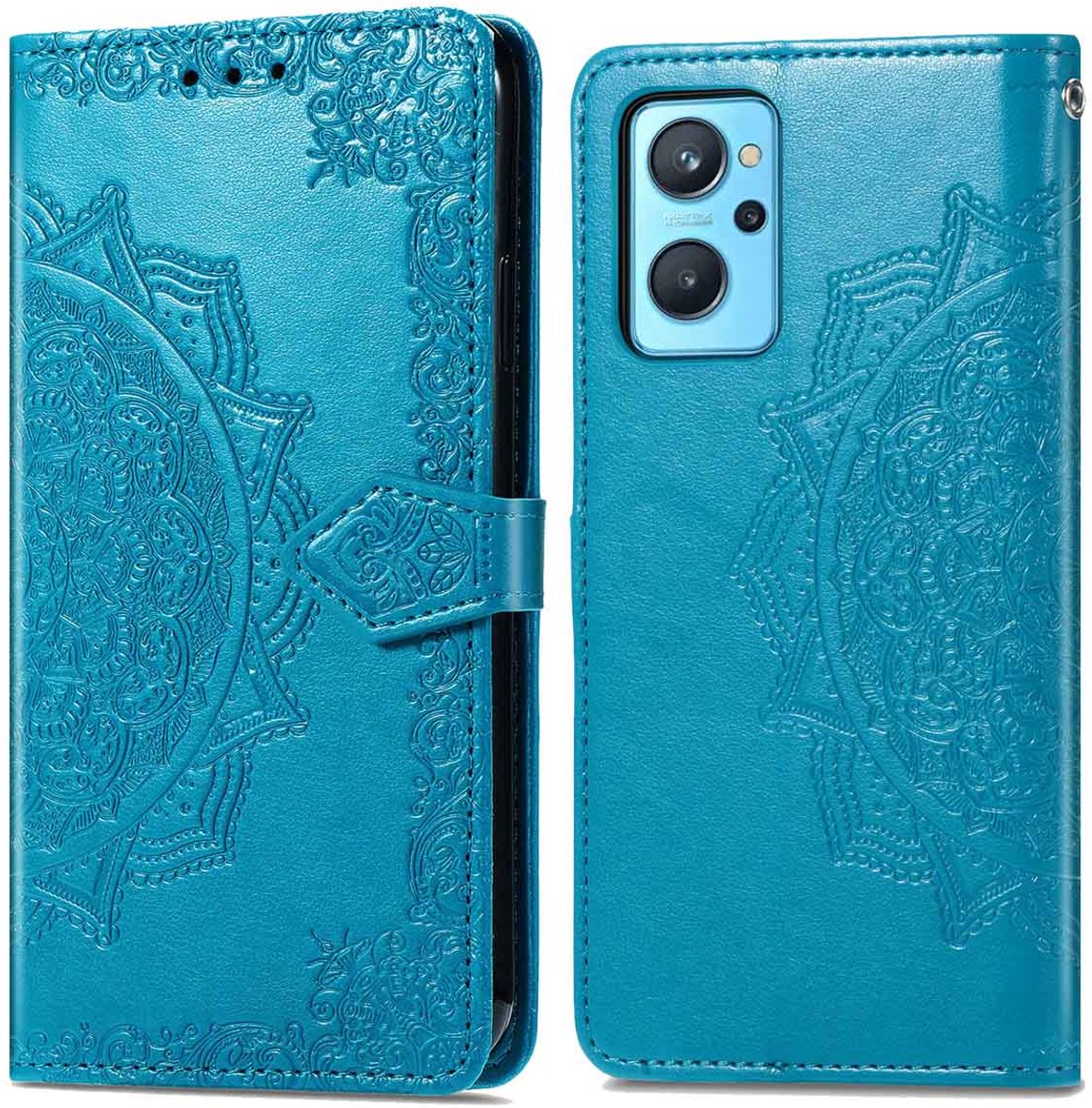 imoshion Hoesje - Geschikt voor Oppo A96 - Mandala Bookcase - Turquoise