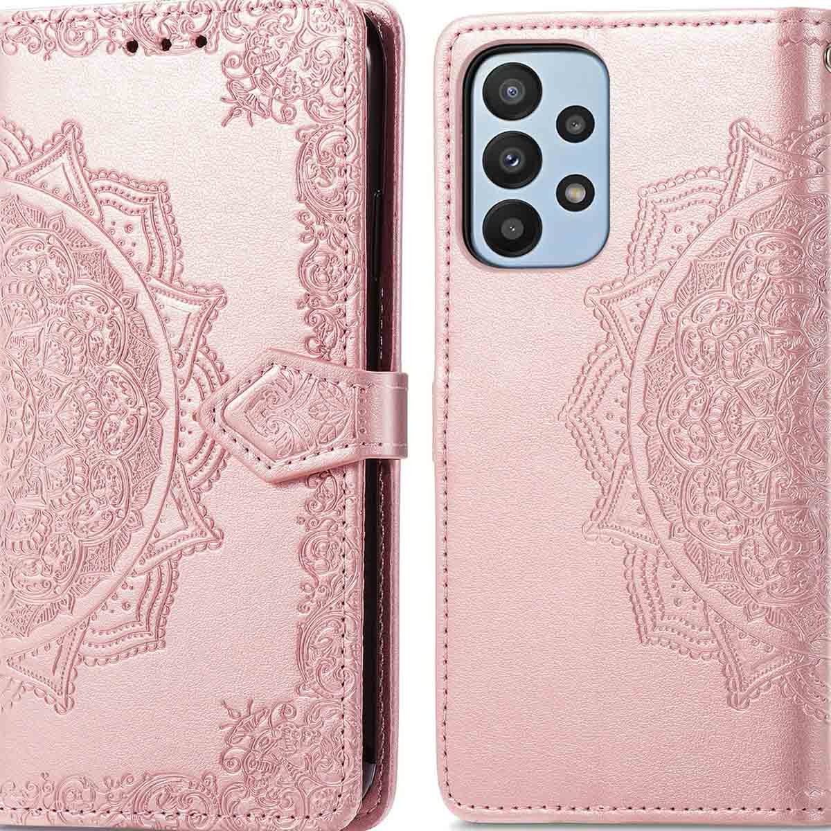 imoshion Hoesje - Geschikt voor Samsung Galaxy A23 (5G) - Mandala Bookcase - Rosé Goud