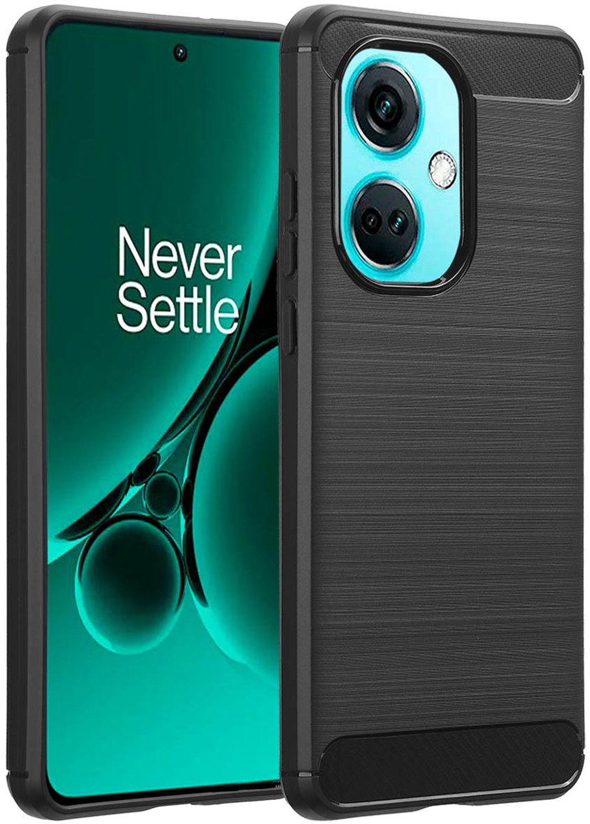 imoshion Hoesje - Geschikt voor OnePlus Nord CE 3 - Brushed Backcover - Zwart