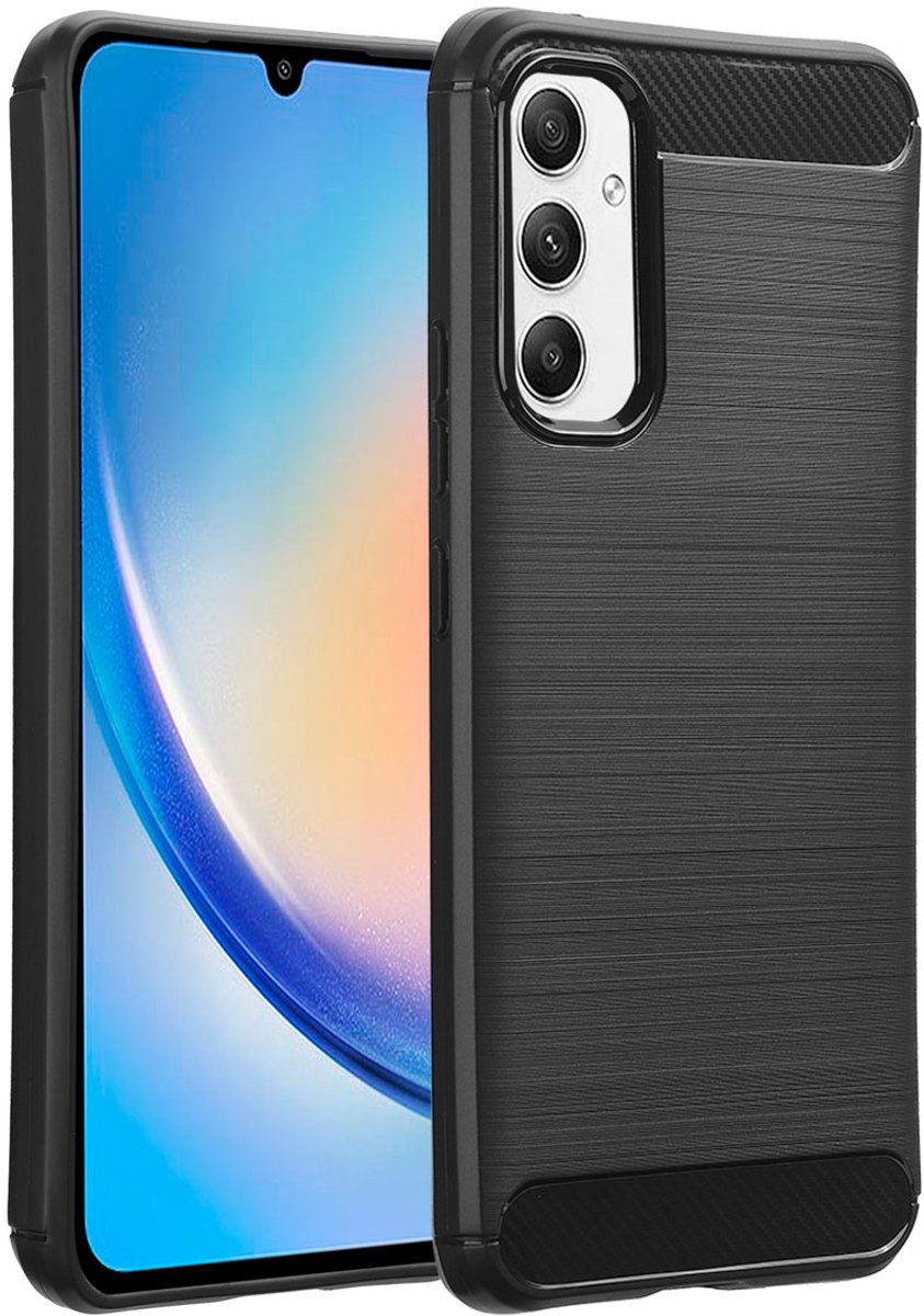 imoshion Hoesje - Geschikt voor Samsung Galaxy A34 (5G) - Brushed Backcover - Zwart