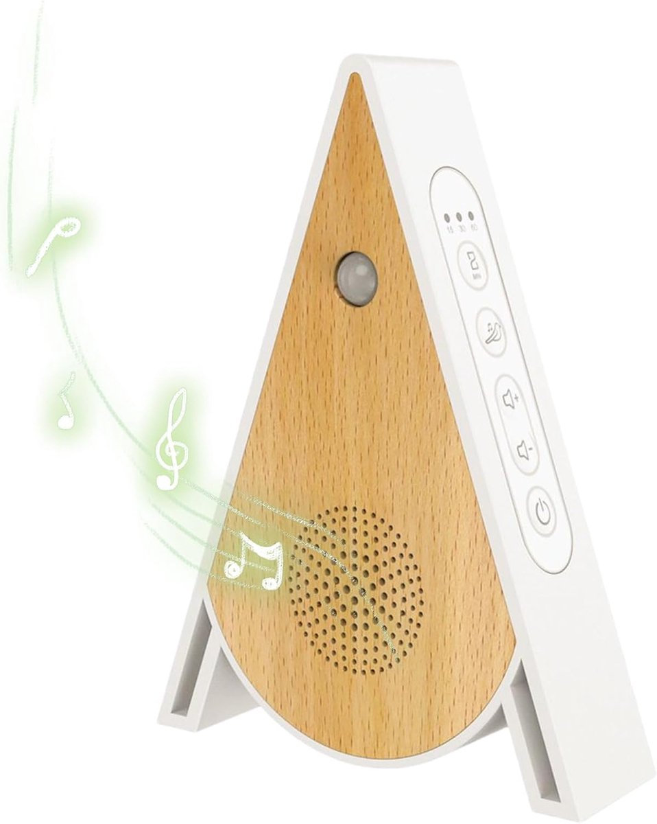 Birdsong Box - Slaaphulpmiddel met witte ruis voor thuisgebruik - Met bewegingssensor - Driehoekig natuurgeluidapparaat - Met bewegingssensor - Instelbaar volume - Birdsong Room