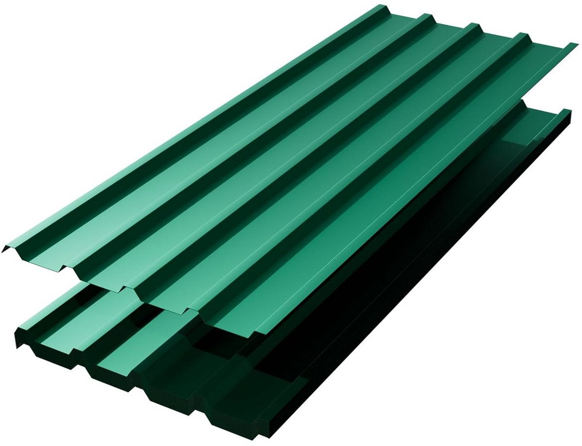 Set van 12 Gegalvaniseerde Trapeziumplaten voor Dak en Wand - 6,99 m²