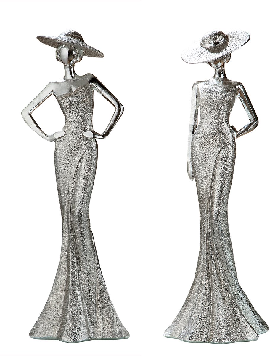 2 Decoratie Beelden -Figuren Gracieuze " Lady „Diva "/Set van 2