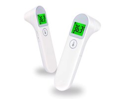 BDM CARE® Infrared Thermometer 2 - 1 - Koortsthermometer - Contactloze Infrarood Koortsthermometer - Thermometer - Temperatuurmeter - Digitale - ContactlozeThermometer - voor Oor en Voorhoofd - Geschikt voor Volwassenen, Kinderen en Baby's