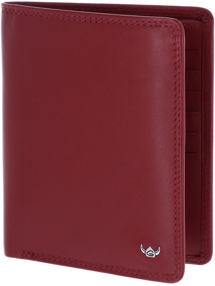 Golden Head Leren kaarthoes Polo RFID Protect Scheintasche ohne Münzfach 1328 Rot donkerrood