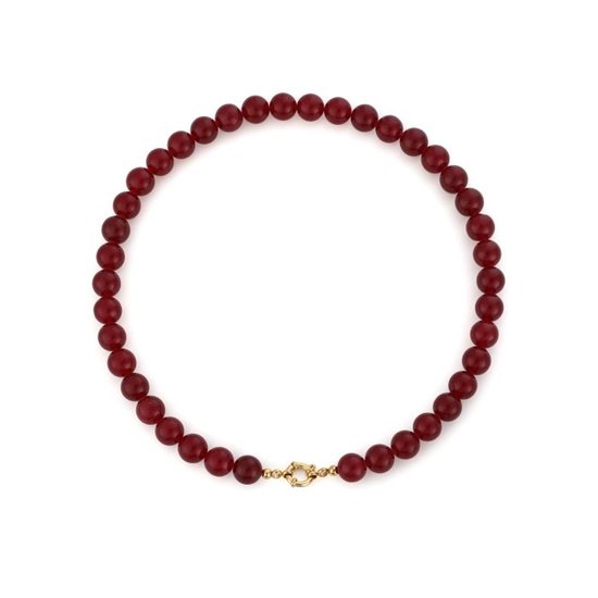 Bijoutheek Collier Perles Pierres Bordeaux