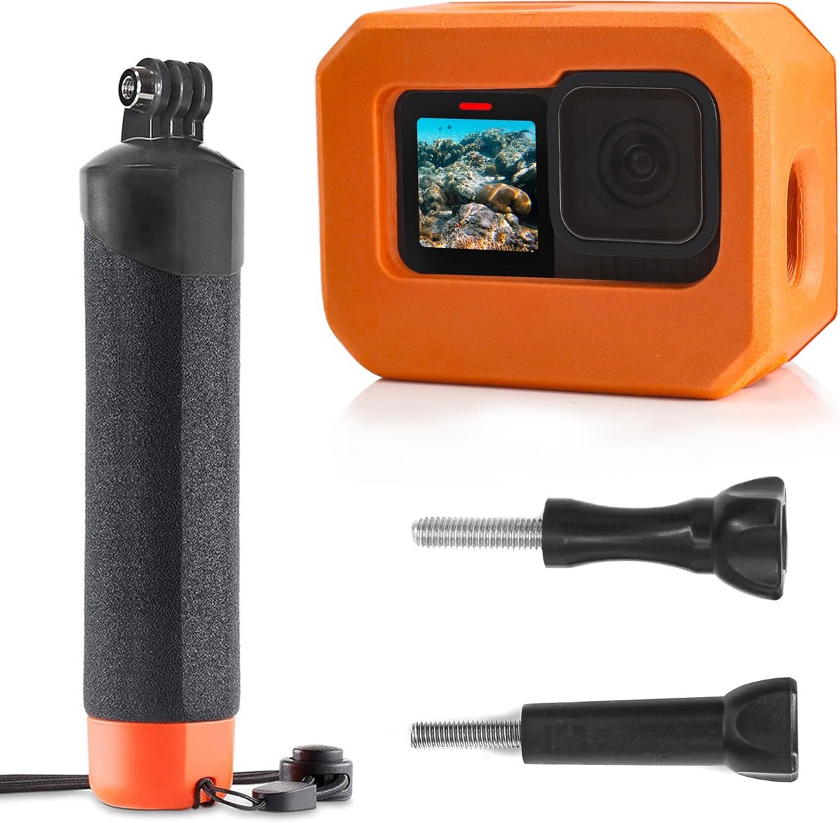 Drijvende Foam Case en Hand Grip Set voor Actiecamera's