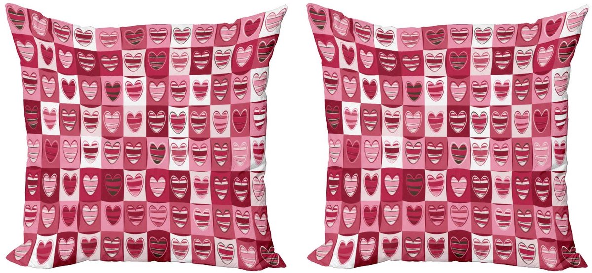 ABAKUHAUS Liefde kussenhoes – Vintage – Dubbelzijdige druk – 2x40x40 cm
