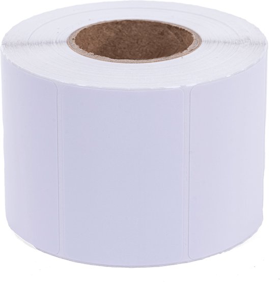 500 stuks thermische stickerlabels, ronde transparante directe