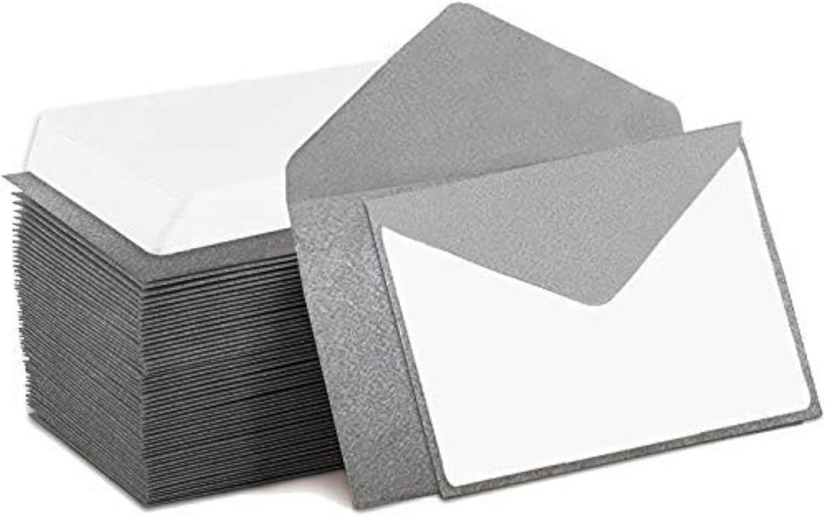 140 Mini Enveloppen met Blanco Notitiekaarten voor Cadeaubonnen en Bedankjes