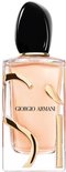 Giorgio Armani Si eau de parfum fles van 100ml met goudkleurige golvende lijnen en zwarte dop.