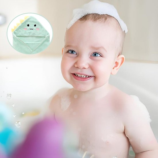 3-Pack Baby Baddoeken met Capuchon 80x80 cm - Zacht en Absorberend van Merkloos — afbeelding 5