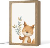 Veilleuse 20x30 cm - Lampe Kinder - Renard - Animal - Animaux de la forêt - Lampe de table chambre d'enfant - Lampe de chambre à coucher - Lampe de lit pour enfants - Petite lampe d'enfant prise murale - Lampe murale chambre bébé - Veilleuses