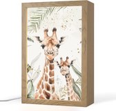 Nachtlampje 20x30 cm - Kinder lampje - Giraffe - Natuur - Kinderen - Dieren - Tafellamp kinderkamer - Slaapkamer lamp - Bedlamp kinderen - Kinderlampje stopcontact - Wandlamp babykamer - Nachtlampjes