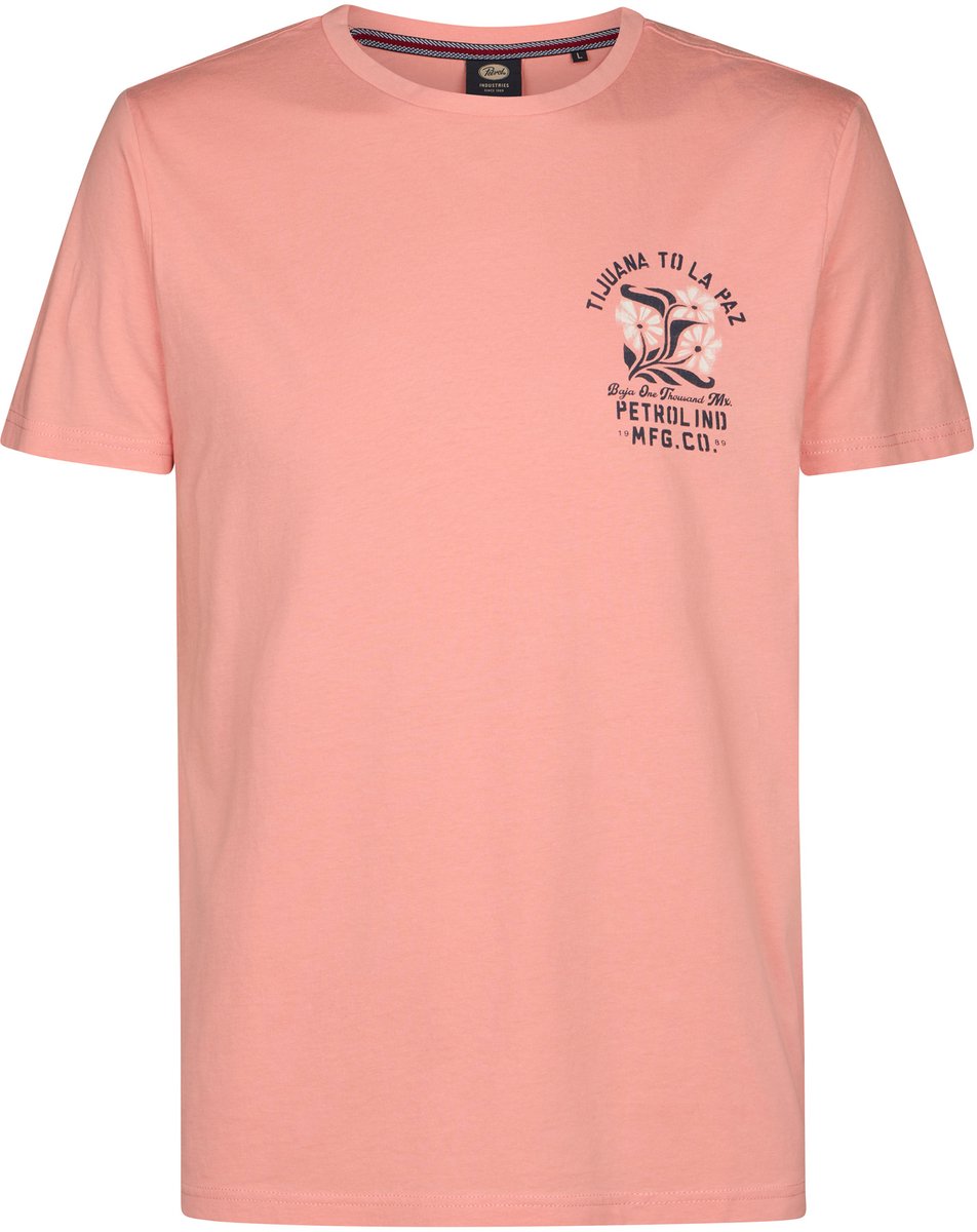 Petrol Industries - Heren T-shirt met print Onix - Rood - Maat XL